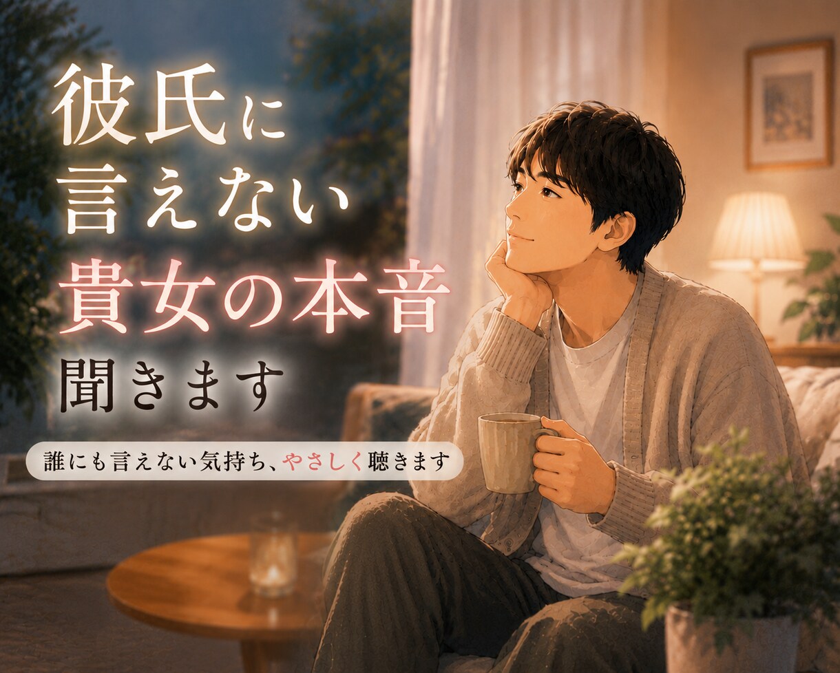 恋愛・夫婦の悩みに男性のリアルな視点で寄り添います すれ違う気持ちに光を当て、歩み寄るきっかけを届けます。 イメージ1