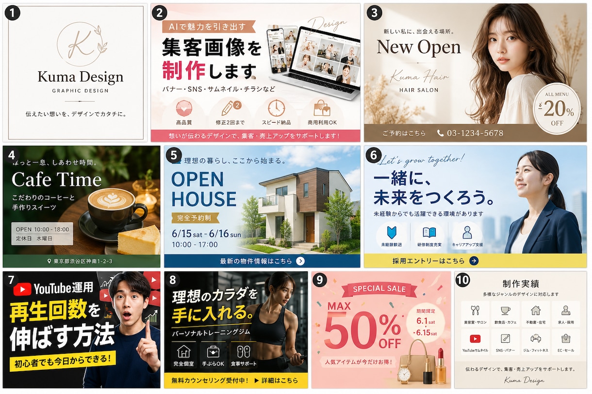 AIで高品質なバナー制作しますます SNS・広告・サムネまで対応可能 イメージ1