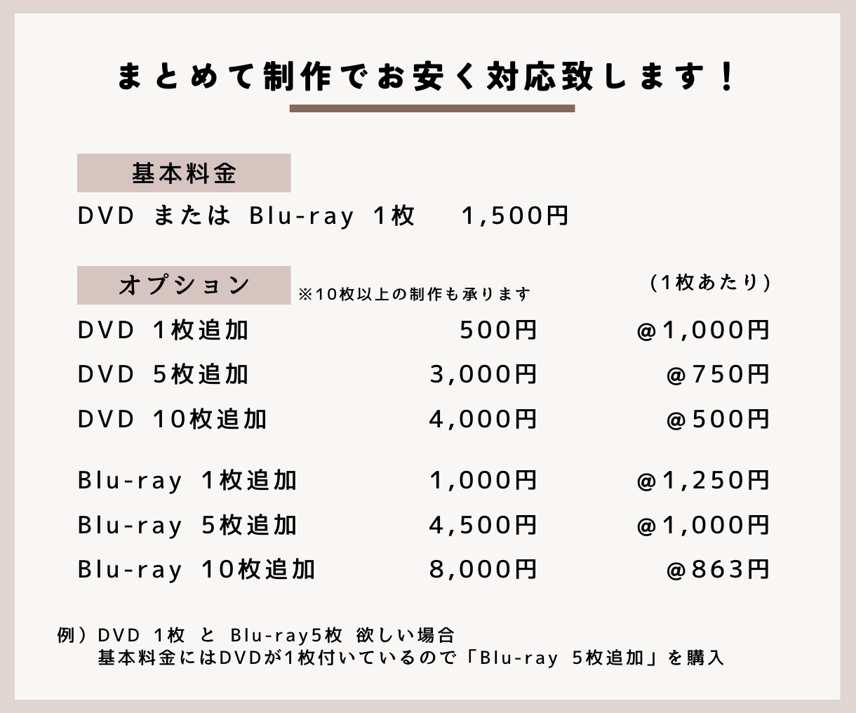 自作動画をDVD・Blu-rayにします 制作実績3400件以上！ラベル印刷・送料無料 イメージ6