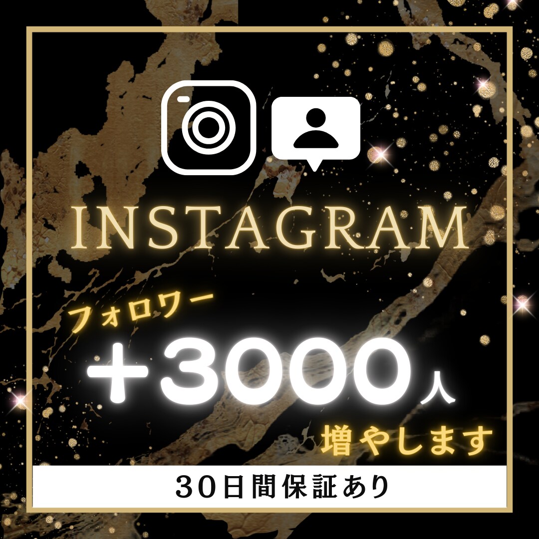 Instagramのフォロワー3000人増やします Instagramのフォロワーを3000人☆迅速に増加☆ イメージ1