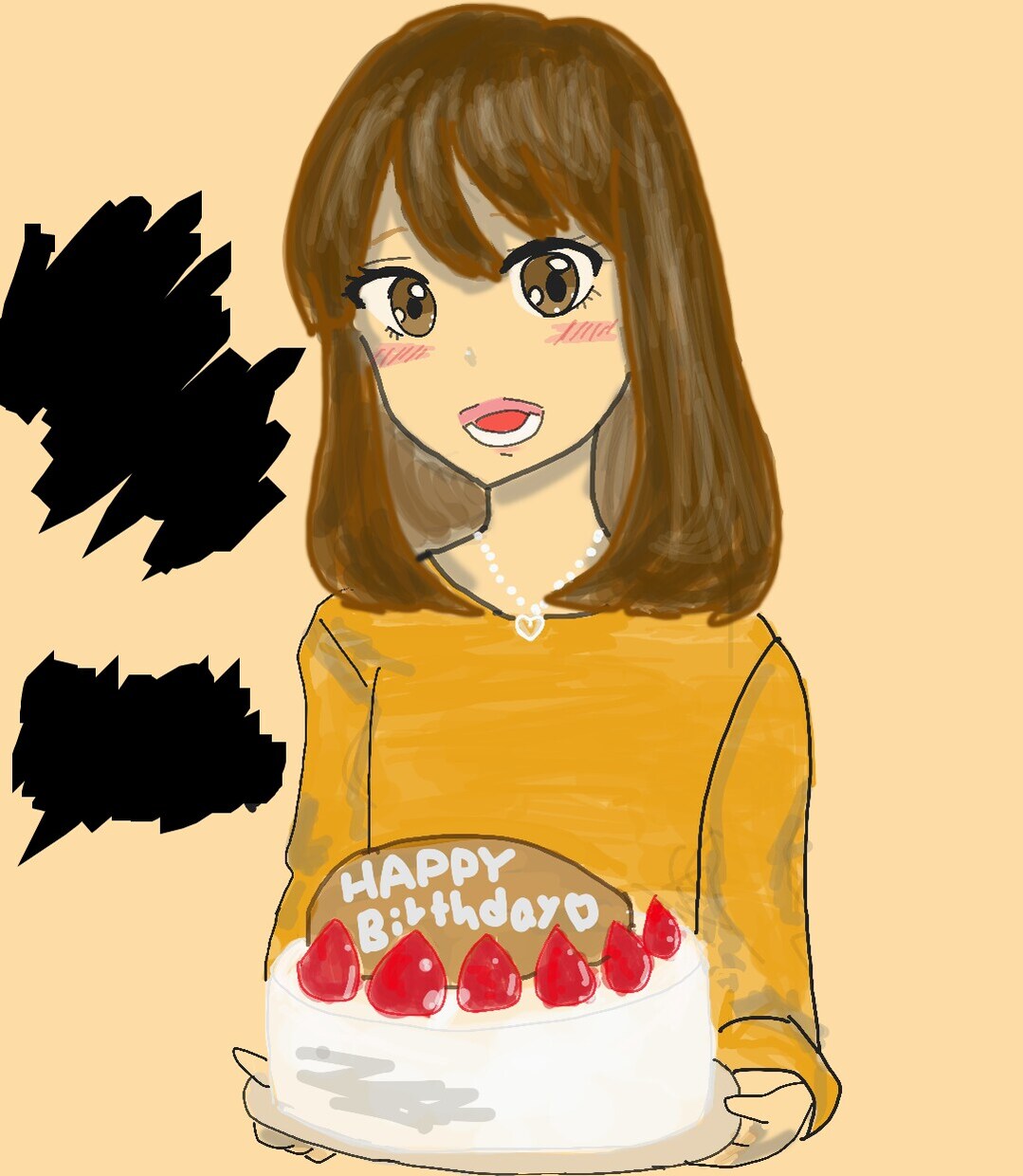写真を元に似顔絵風イラスト描きます イメージ1