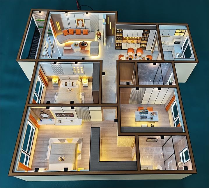 高級な建築外観＆間取り模型★彩色＆白★を作ります 15日内納品/家具特注可能/ライト追加可能 イメージ7