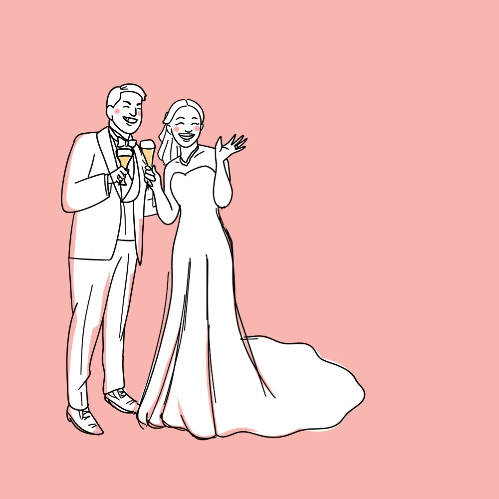 シンプルイラストのウェルカムボード描きます！ます 素敵な結婚式のお手伝いをさせてください！ イメージ2