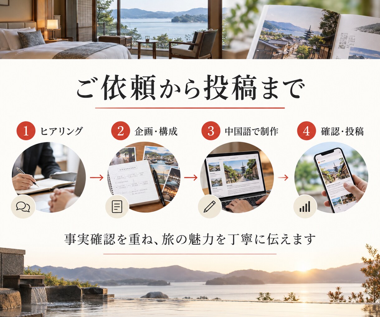 訪日観光向け小紅投稿を週1本制作します 中国人旅行者に伝わる旅の魅力を企画・発信 イメージ4