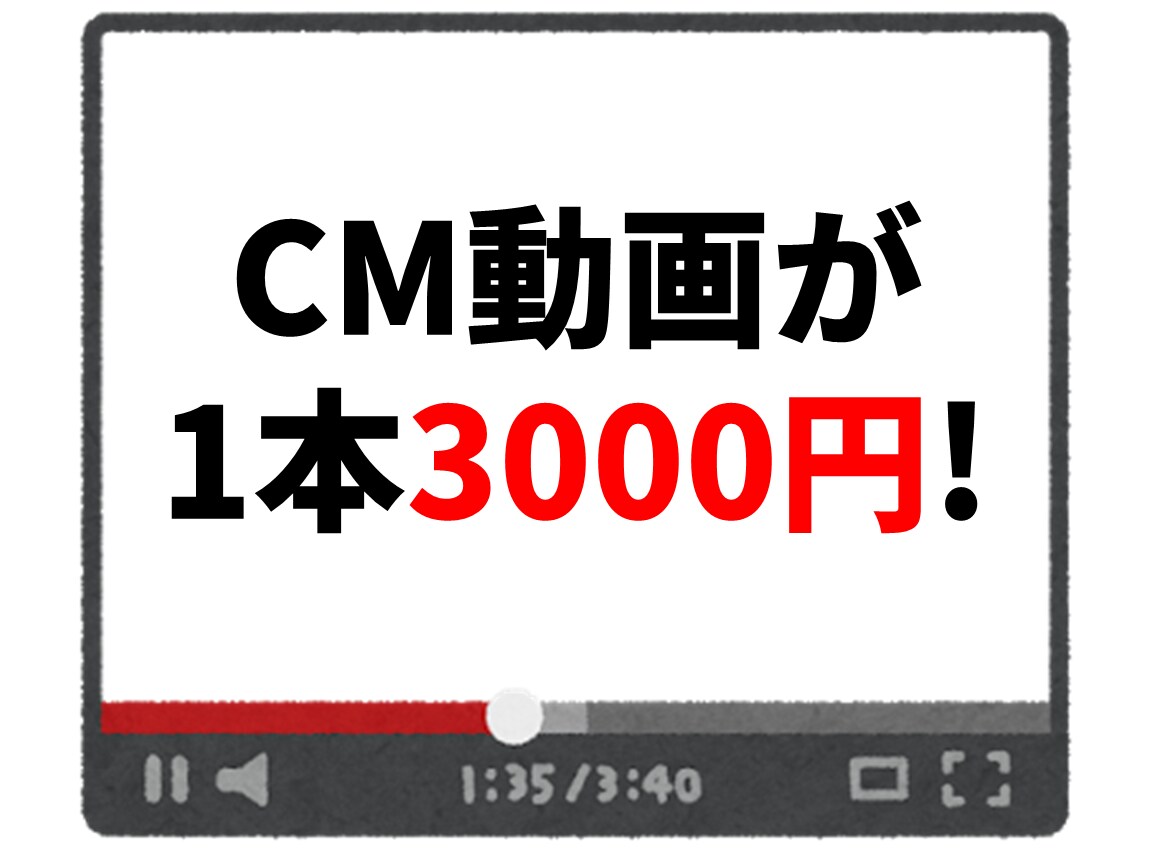 1本3,000円！笑えるCM動画を作ります オチで笑える、文字CM動画を格安で作ります！ イメージ1