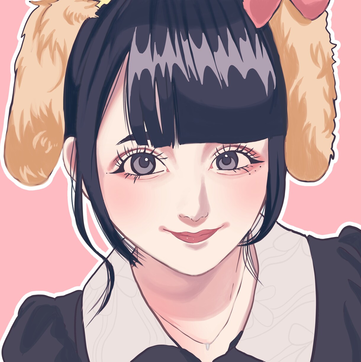 リアル寄りやアニメ風な可愛いSNSアイコン描きます アニメ風でもリアル寄りでも可愛く仕上げます イメージ1