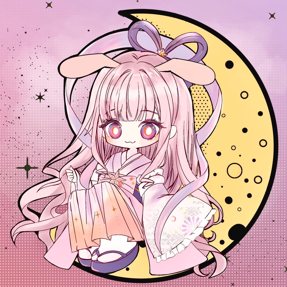 透明感＆ミニキャラ！！最短4日で描きます アイコン・MV・透過素材・・・かわいいミニキャラ届けます イメージ1