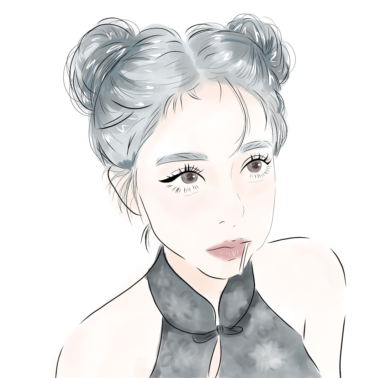 SNSアイコン用｜水彩風おしゃれ似顔絵描きます SNSやプレゼントなどにピッタリ イメージ4