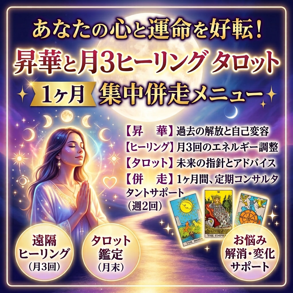 繊細な心を癒やす♡1ヶ月継続ヒーリングします 月3回ヒーリング＋月末タロットで本来の自分へ戻るサポート イメージ1