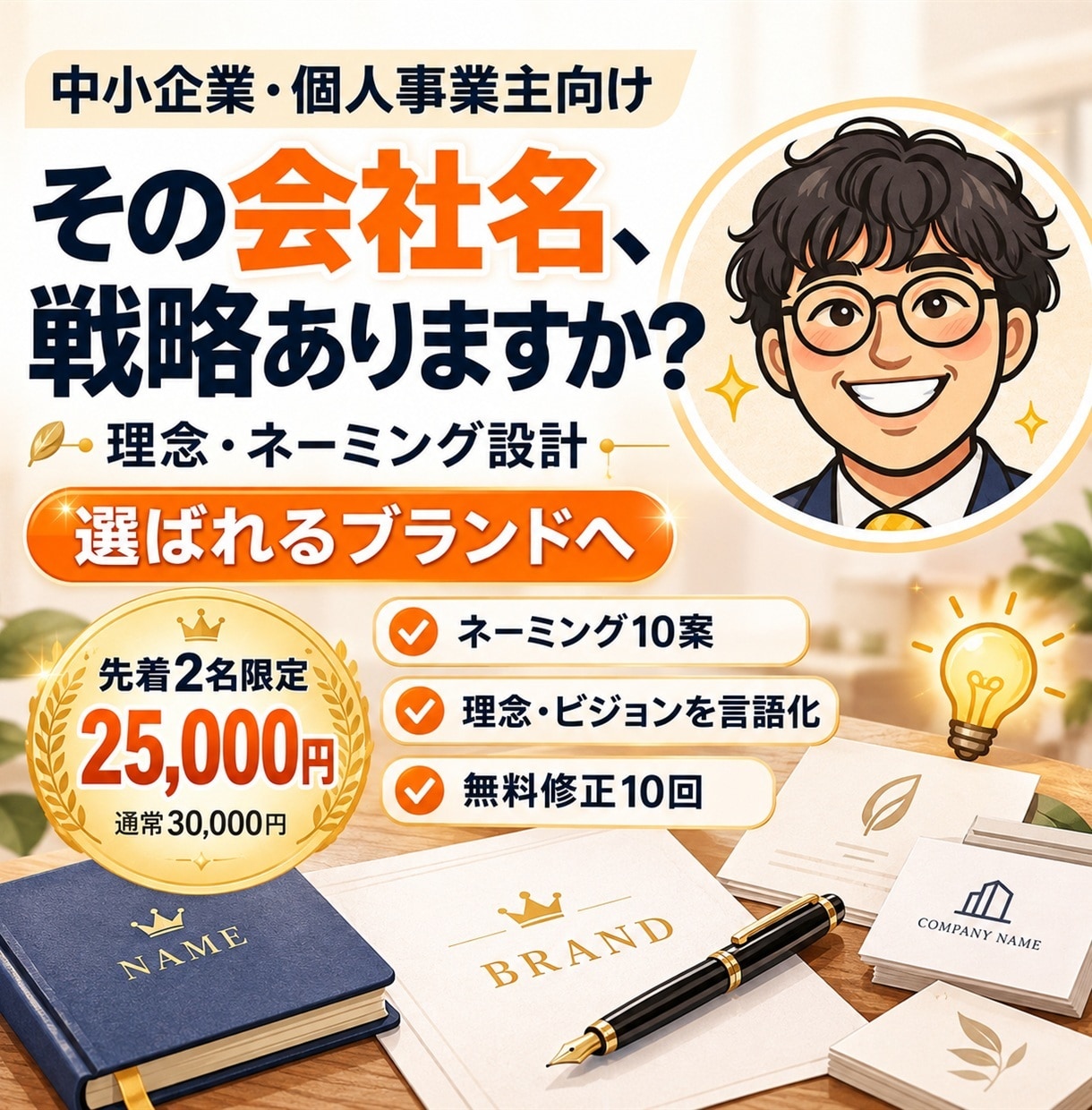 事業の理念と会社名を戦略的に創ります 先着2名限定5,000円OFF｜理念と社名を言語 イメージ1