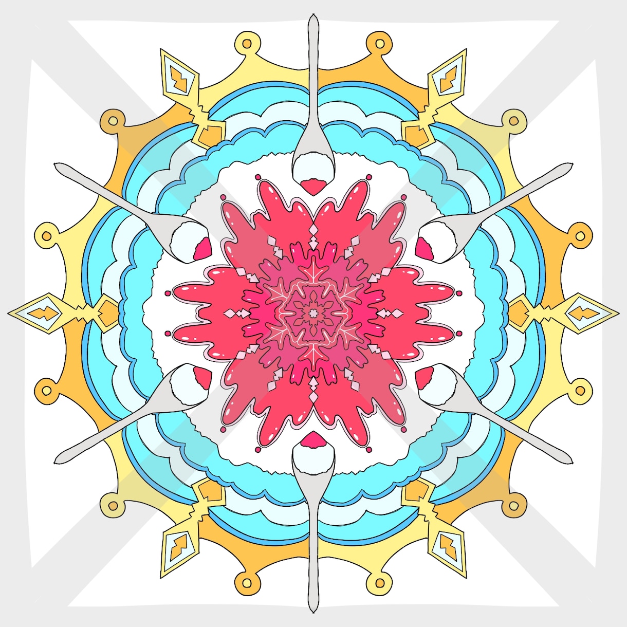 モチーフのあるマンダラ模様を描きます あなただけのマンダラ模様を一緒に作りましょう イメージ8