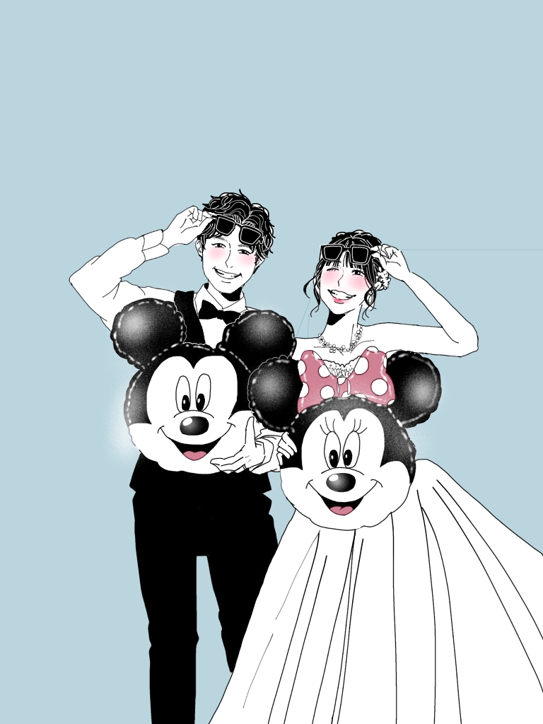 お写真から繊細なイラストをお作りします 白黒+ワンポイントカラーでカッコ可愛いシンプルイラスト♡ イメージ2