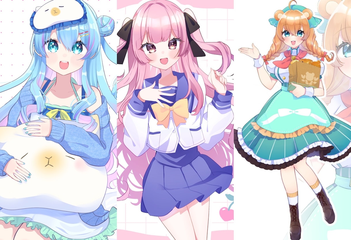 多用途イラストお描きします 1枚絵.グッズ.オリジナル.立ち絵.動画用サムネイルなど イメージ2