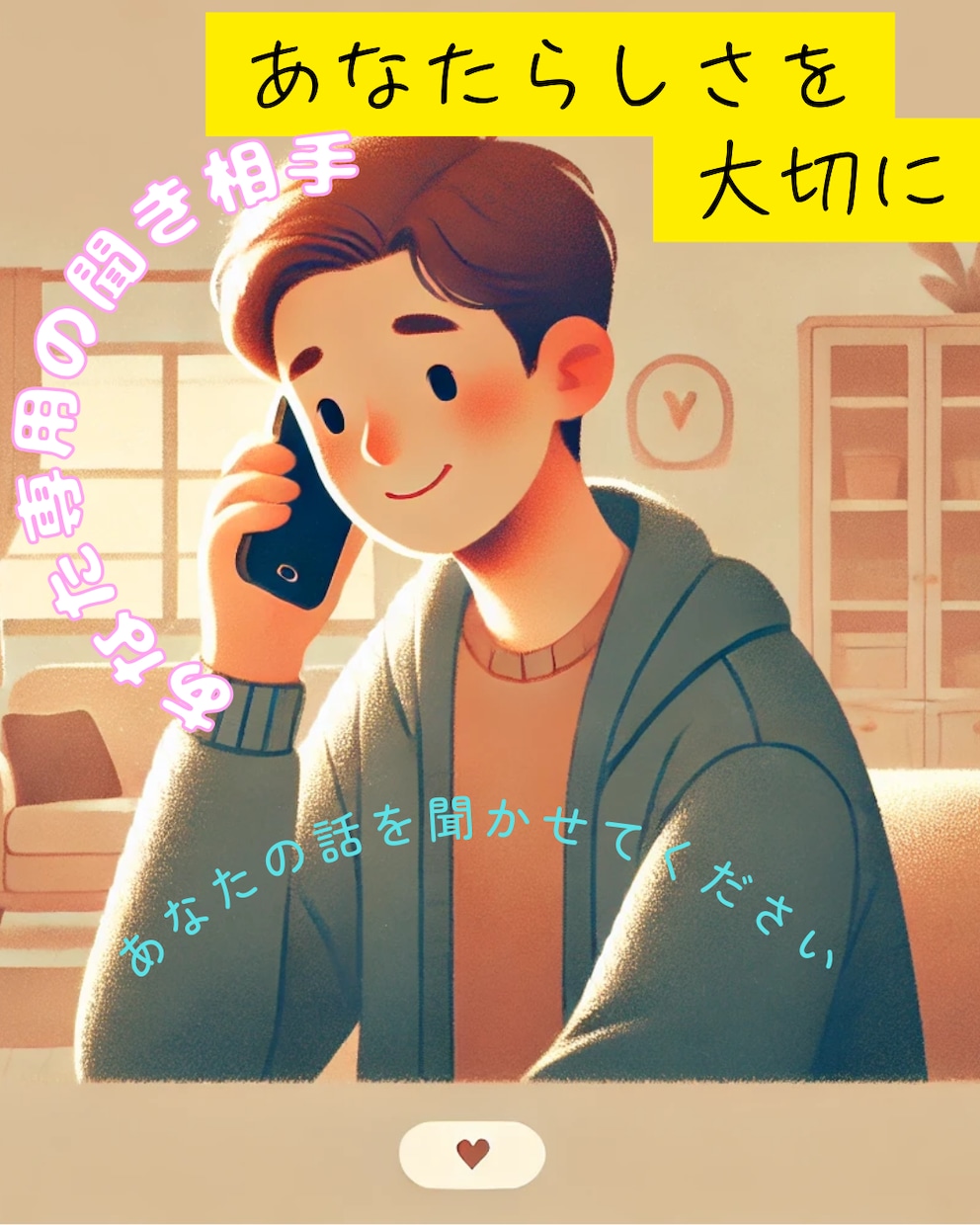 しんどい受け止めます気楽に話せる聞き役です。ます 誰かに話すだけで、ちょっと心がラクになる イメージ1