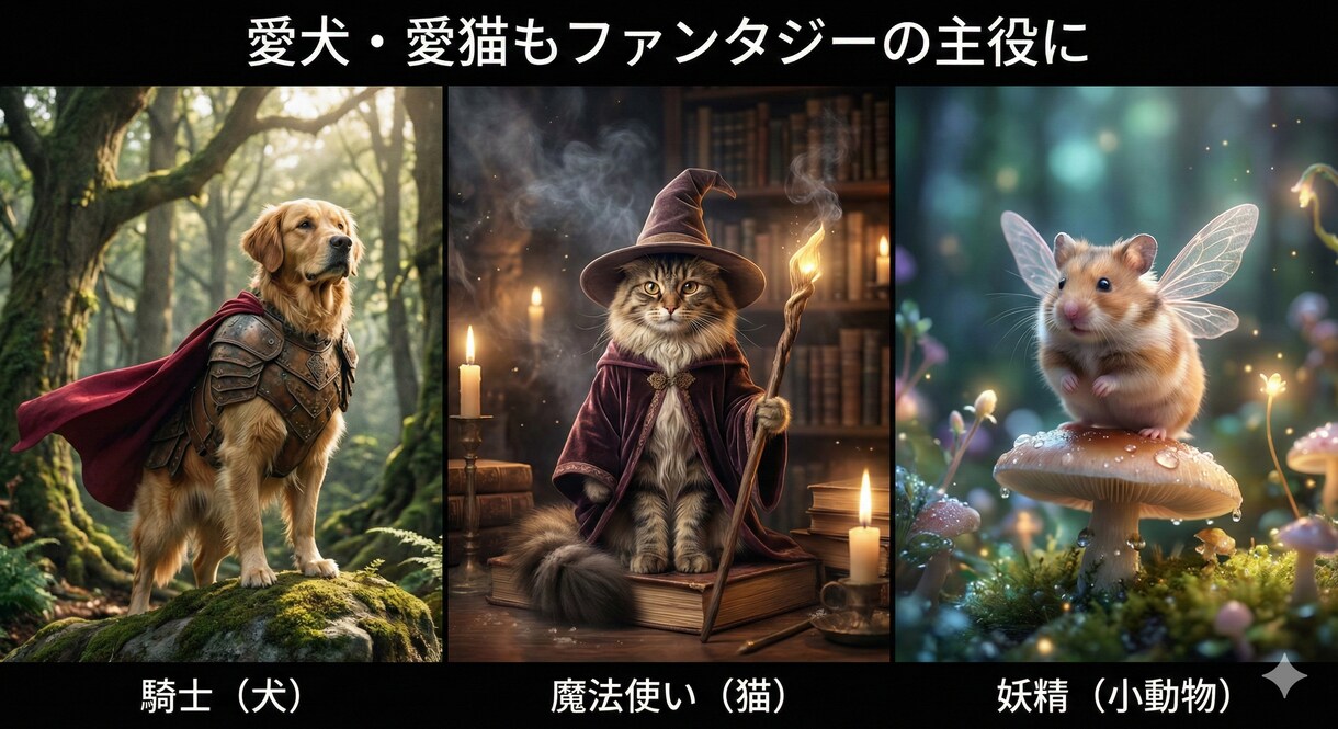 一生の宝物になる「ファンタジー動画」を制作します Family Fantasyお子様・ペットを魔法の世界へ！ イメージ6