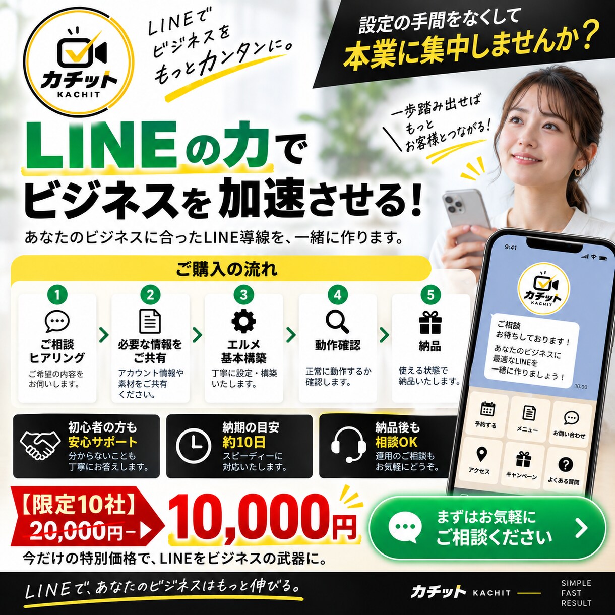 LINE公式×エルメの面倒な基礎設定を代行します LINE公式×エルメを使える状態まで基本構築します！ イメージ4