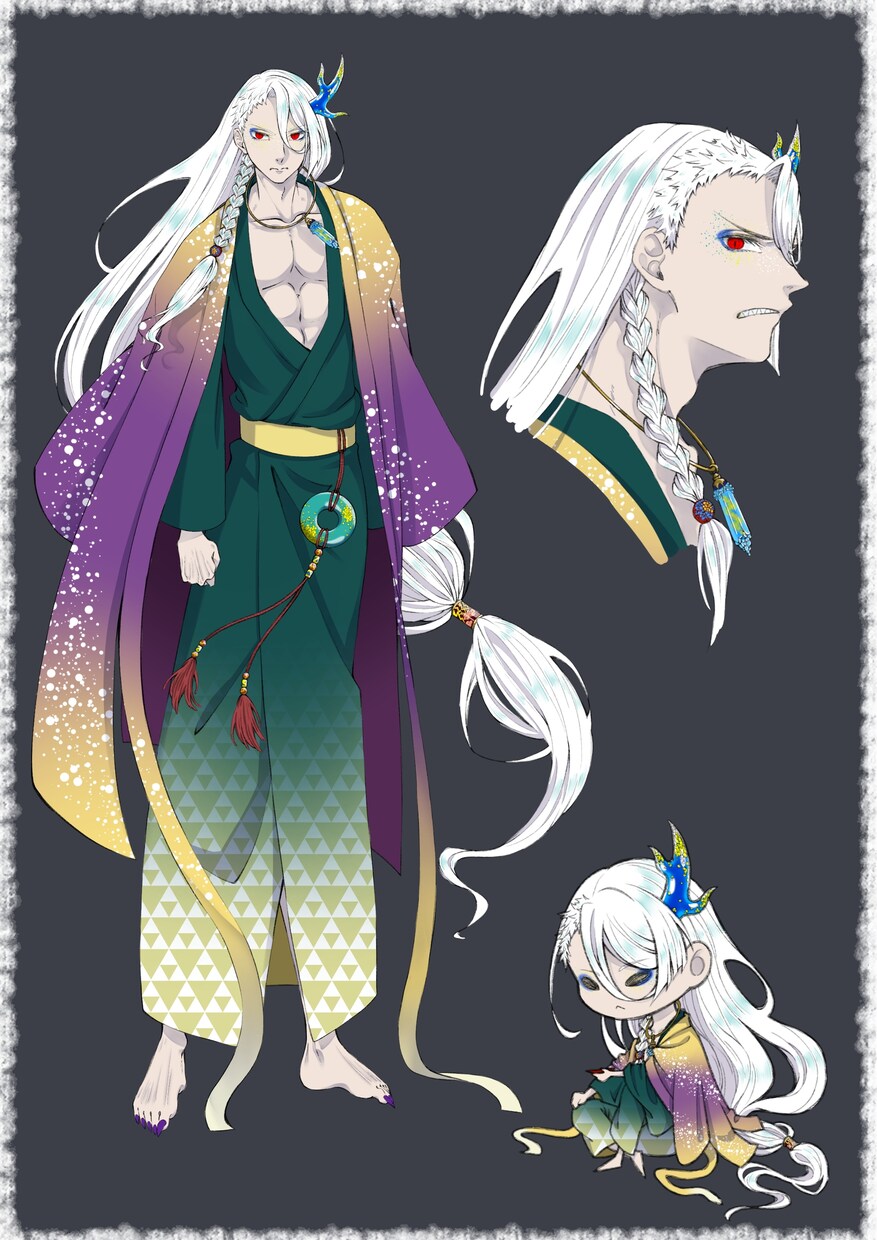 VTuber小説ゲーム等のキャラデザ立ち絵描きます 色気あるかっこいい、美しい、かわいい男子メイン！ イメージ10