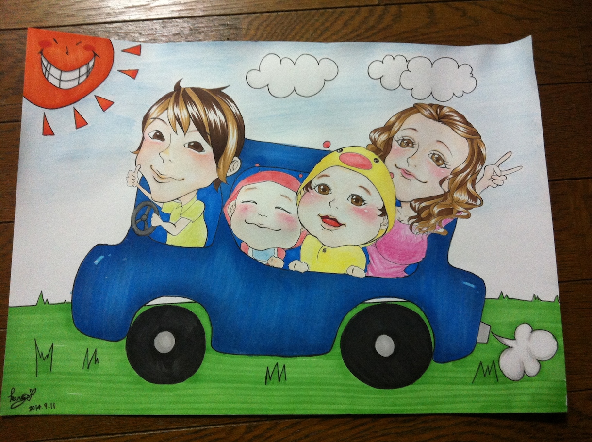 アナログで似顔絵を描きます プレゼントなどにオススメです！ イメージ2
