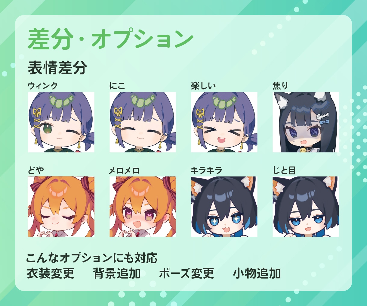 ポップでかわいいミニキャライラストを制作します 配信・動画・グッズ・アイコンなどに。商用利用相談可能！ イメージ5
