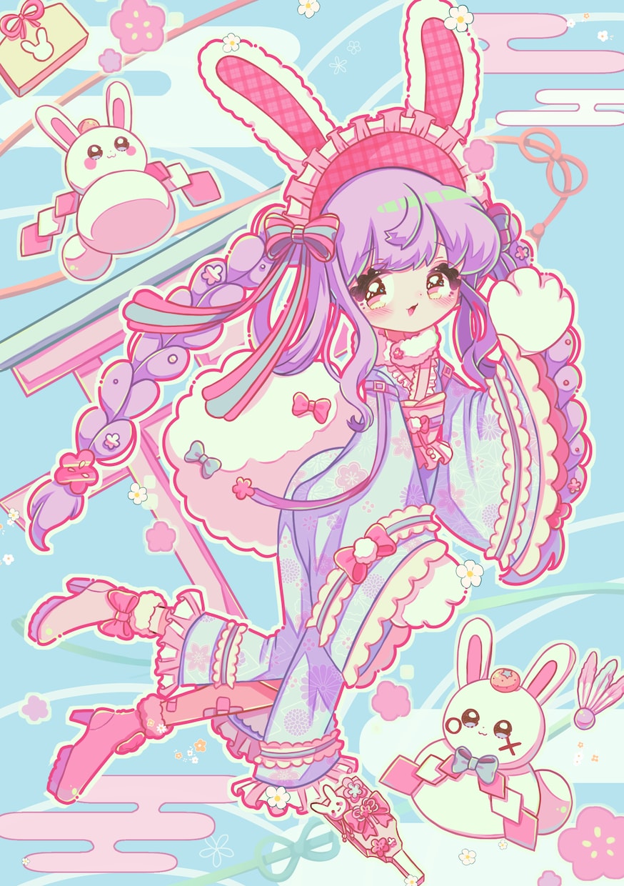 ポップでファンシーな可愛いイラスト描きます MV、歌ってみた、アイドルグッズ、CDジャケなどに！ イメージ10