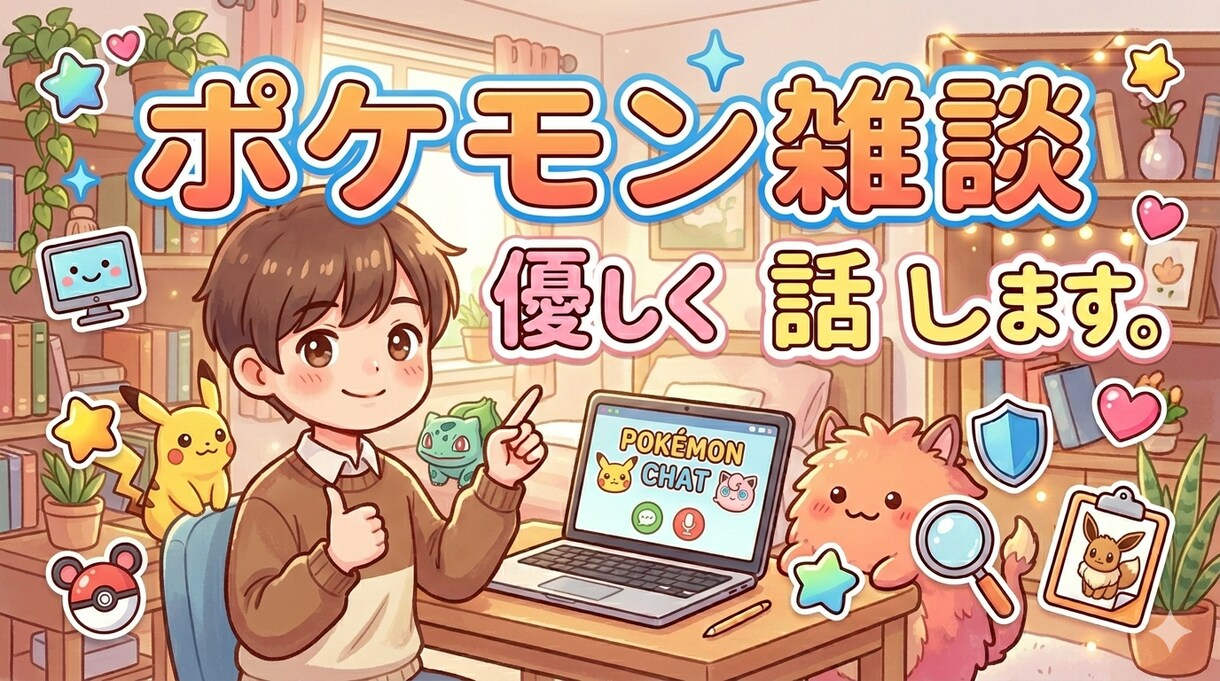 ポケモンのゲームしながらお話します 一緒にポケモンのゲームしながらお話しします！ イメージ1