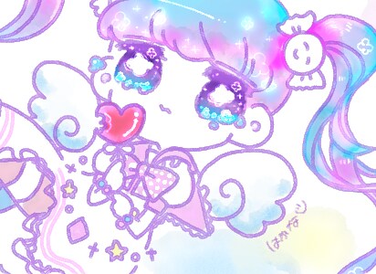 最短3日！！ゆめかわいい☆イラスト描きます ＳＮＳのアイコンや、ヘッダー、動画素材におすすめ☆ イメージ1