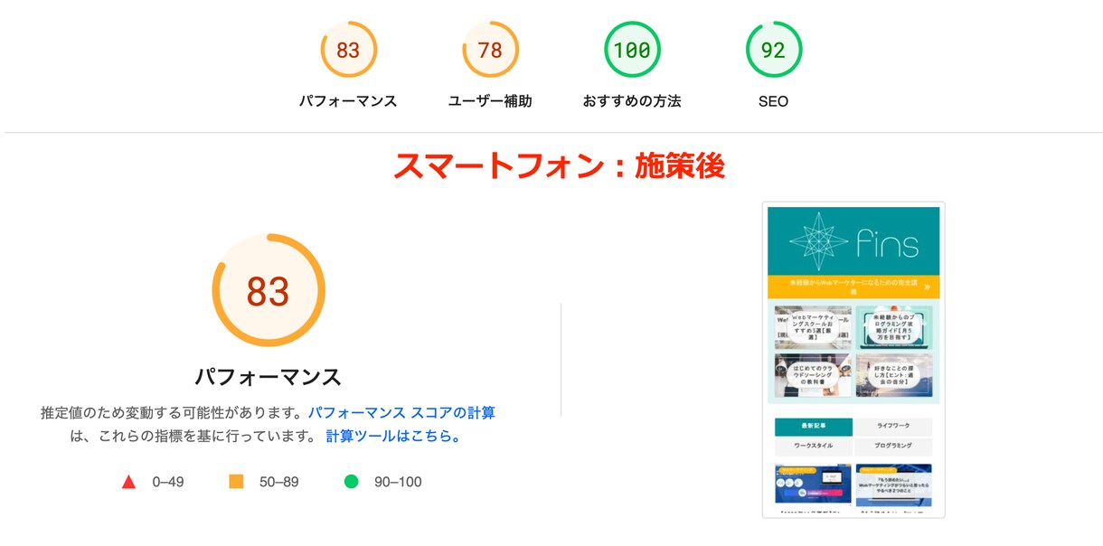 ホームページの表示速度を改善させます PageSpeed Insightsのスコアでお悩みの方へ イメージ5