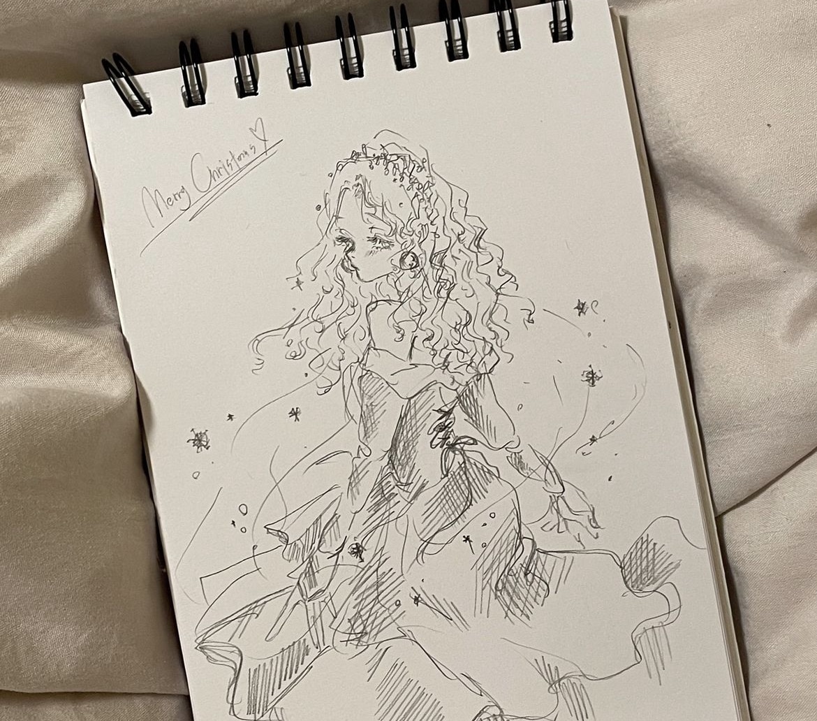儚い線で、儚い女の子描きます 芸術学部卒が線画にて、柔らかく繊細な人物画を作成します！ イメージ4