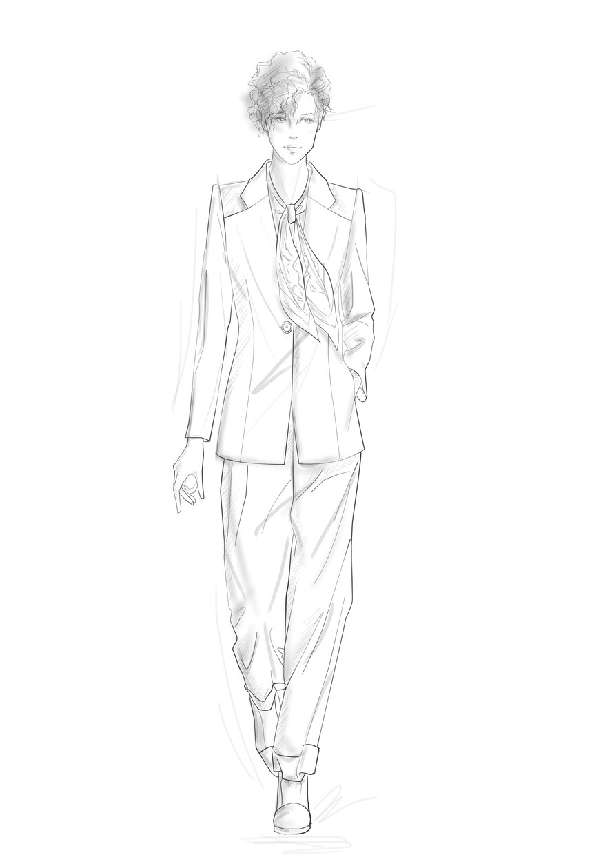 デッサン風のファッションイラスト描きます 様々な雰囲気でイラスト仕上げます イメージ5