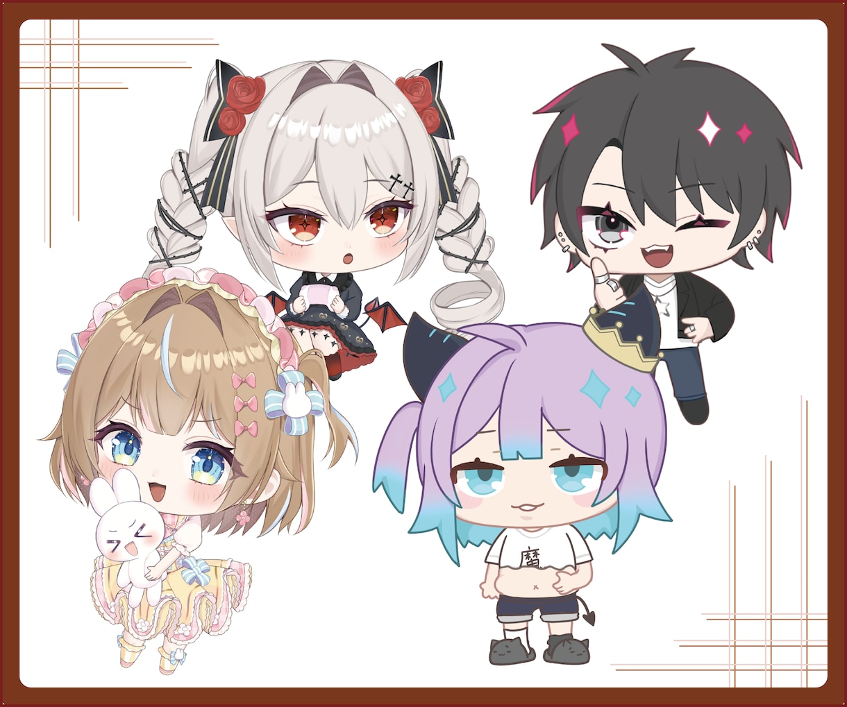 商用利用OK‼  ミニキャラ SDイラスト描きます プロが貴方だけのハイクオリティSDイラストお作り致します！ イメージ4