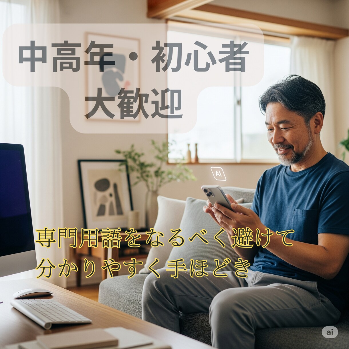 AIで生活をもっと楽に！役立て方何でも相談受けます スマホとAIで、毎日の“ちょっと困った”をサポート！ イメージ3