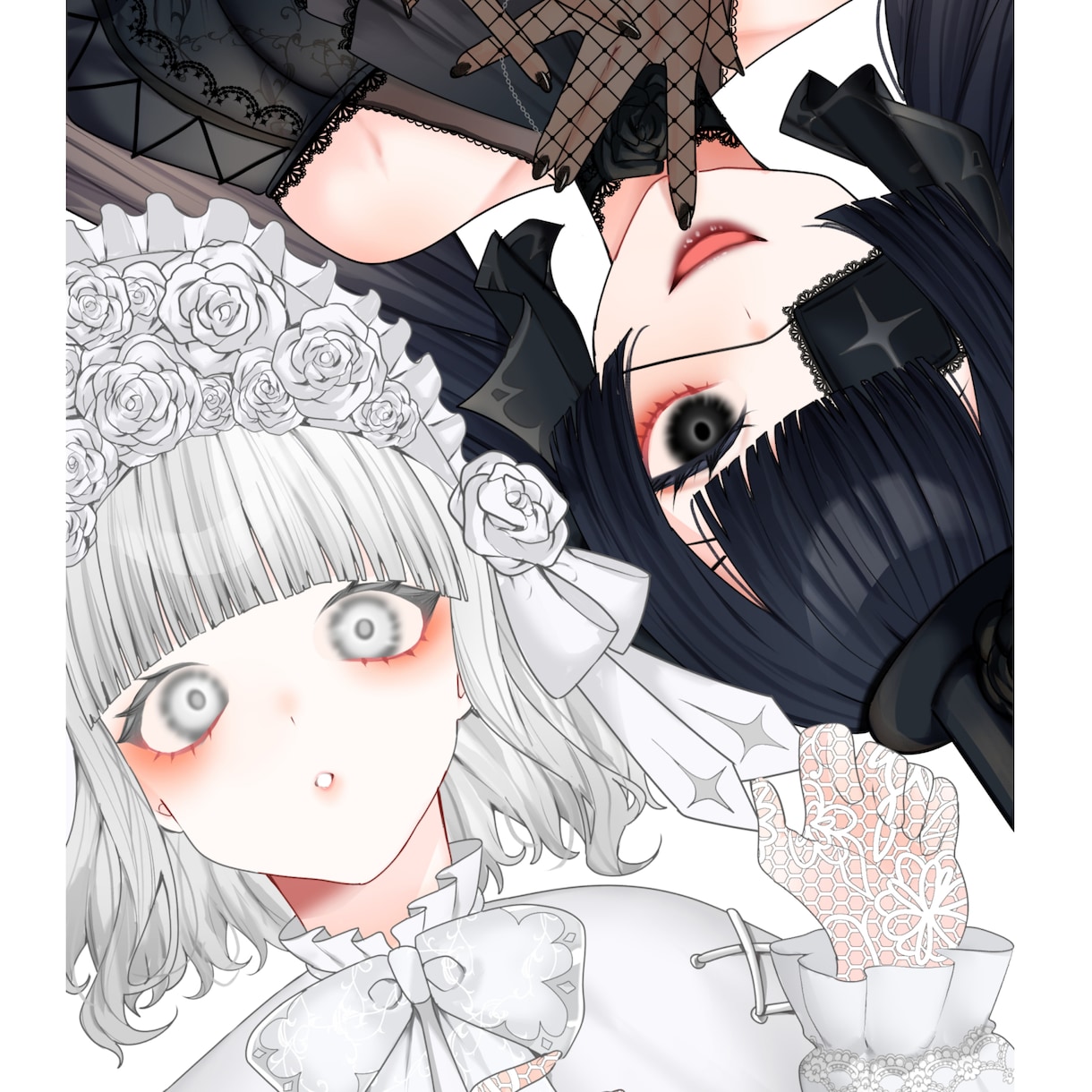 目が魅力的な一枚絵制作いたします 可愛くて、美しく、艶やかな女性描きます！ イメージ4