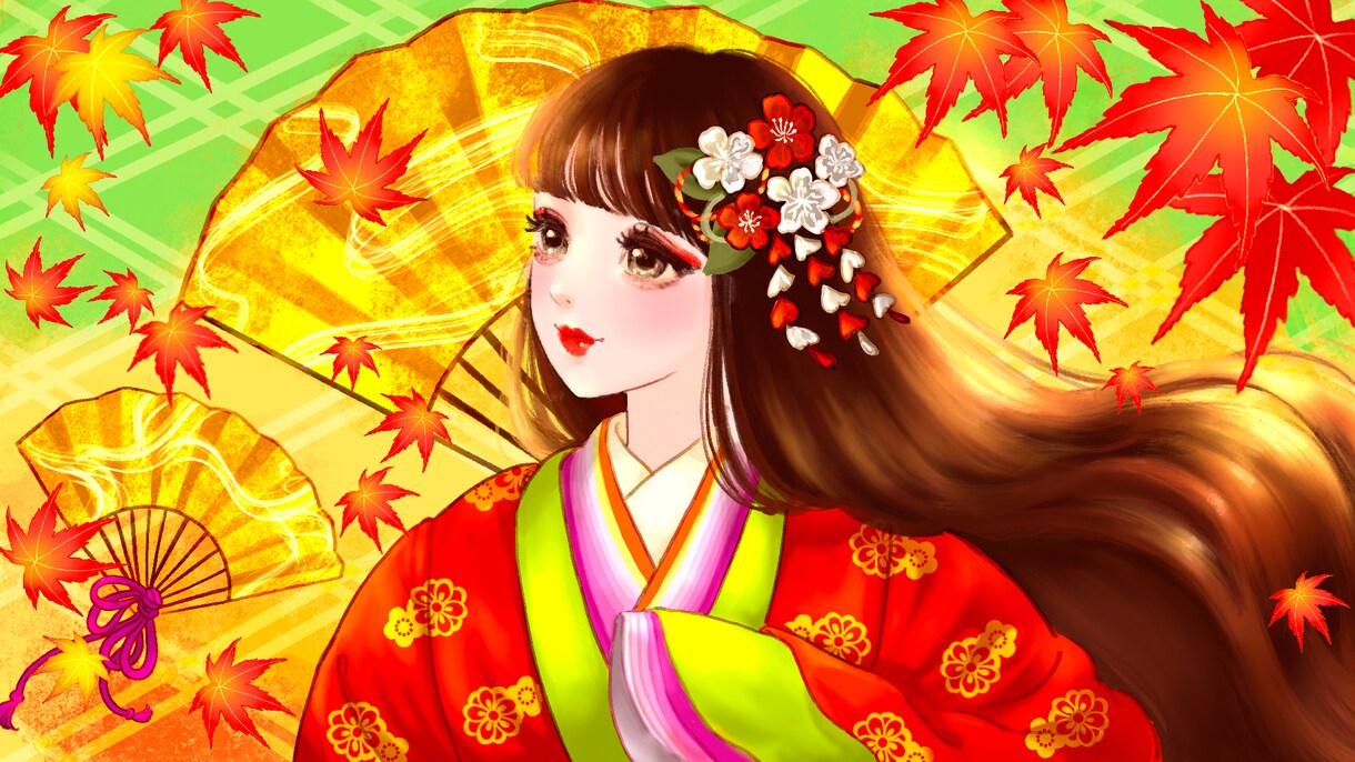心ときめく和風・着物イラストを丁寧に制作します 世界観を大切にした和風・着物表現 イメージ6