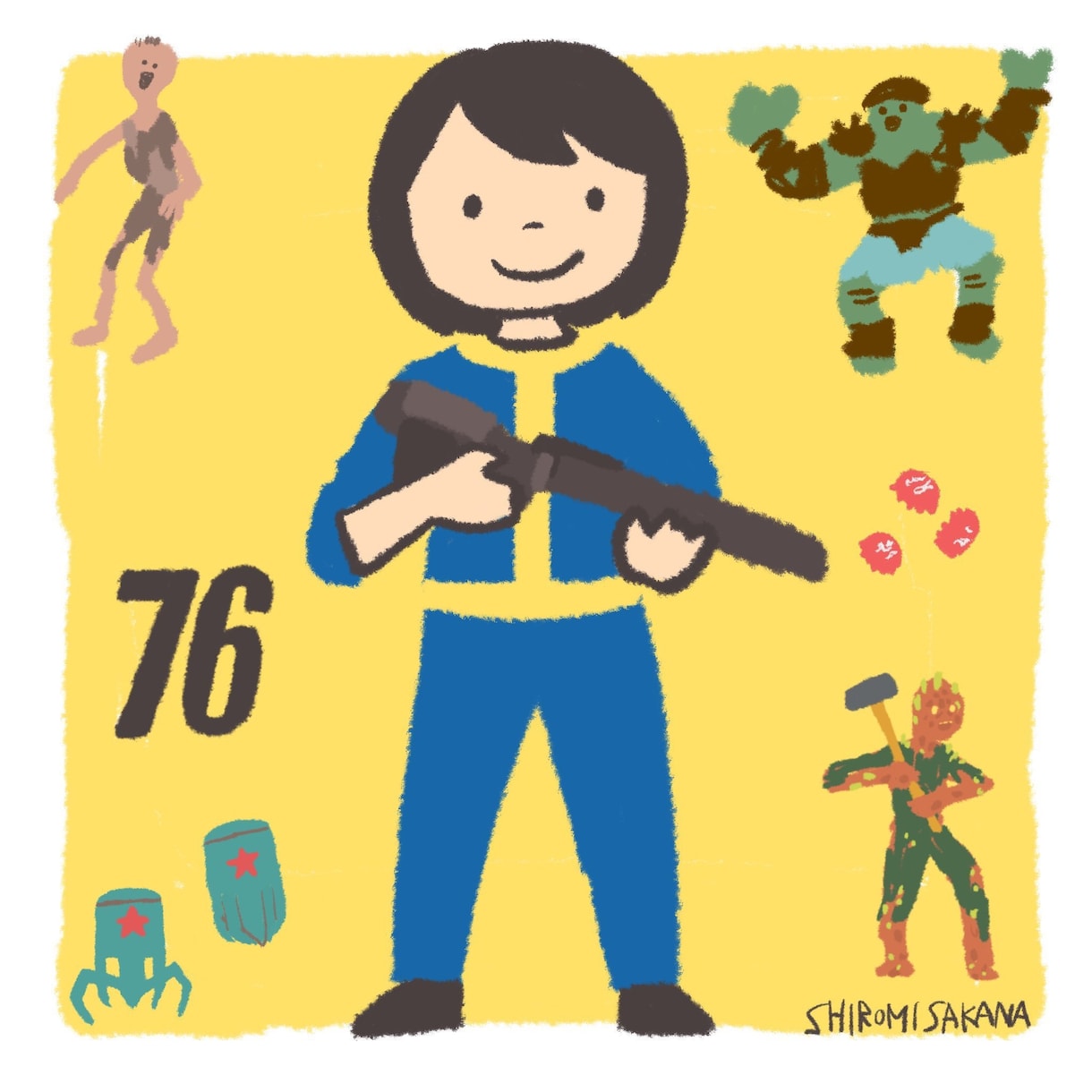 似顔絵、アイコン、挿絵など制作いたします ゆるいイラストが好き、ちょっとした挿絵が必要な方に。 イメージ9