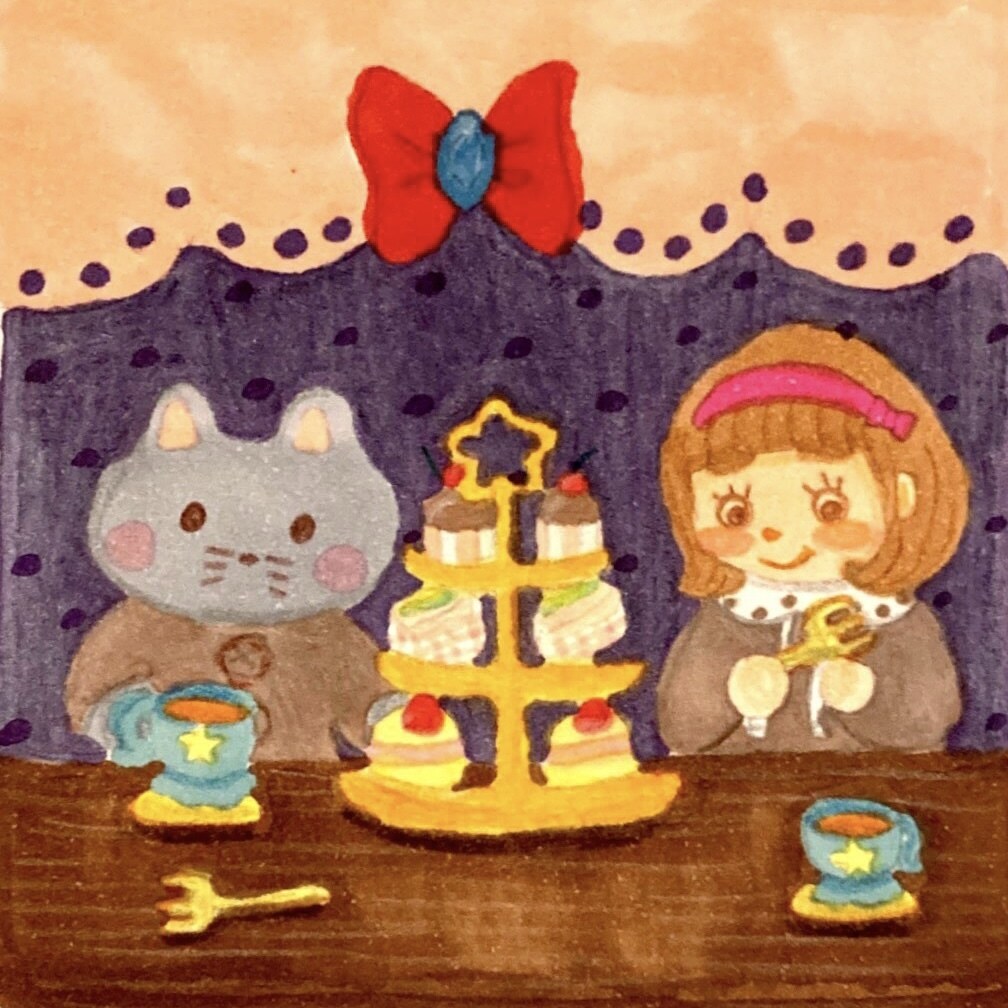 絵本に出てきそうなふわふわなイラストをお描きします 鑑賞用、思い出、贈り物などに絵はいかがでしょうか？ イメージ1