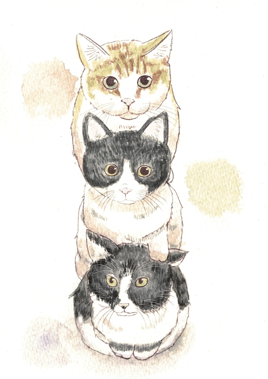 水彩画でわんちゃん、ねこちゃん等イラストをかきます プレゼントやお家での鑑賞、スマホの待ち受けなどにも対応します イメージ7