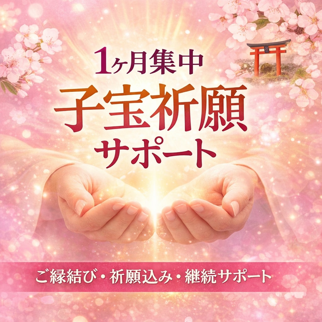 ご縁を結ぶ 1ヶ月子宝祈願  集中サポートします 流れを整え授かりやすい状態へ導きます イメージ1