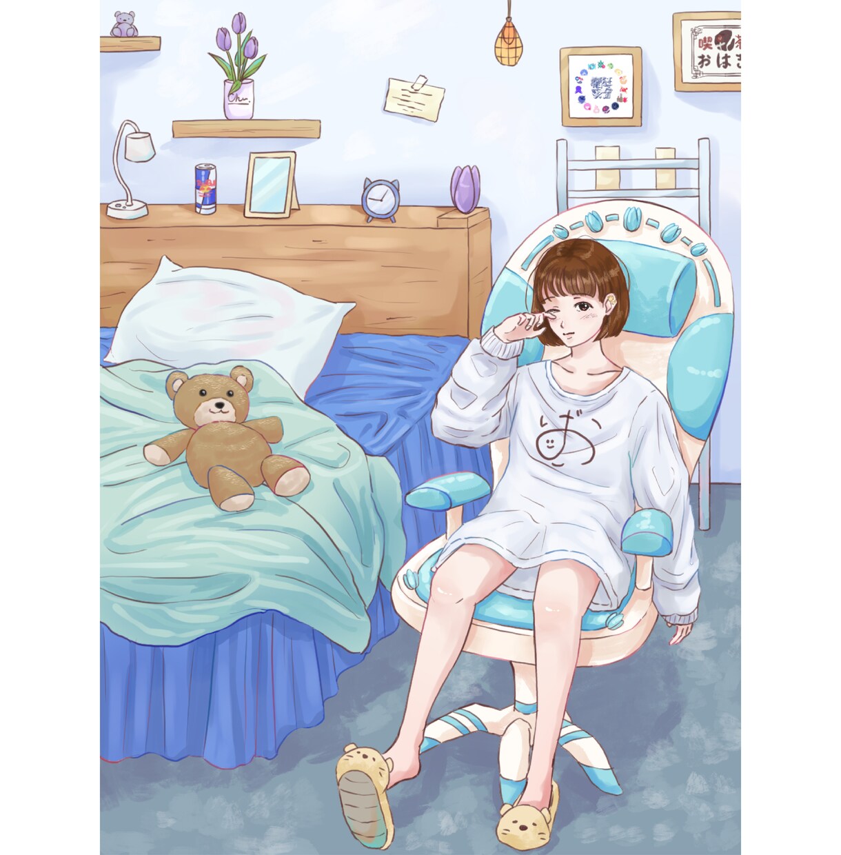 人物込の背景イラスト、1枚絵描きます 個性を出すあなただけの1枚！配信、書籍、グッズなどにも！ イメージ10