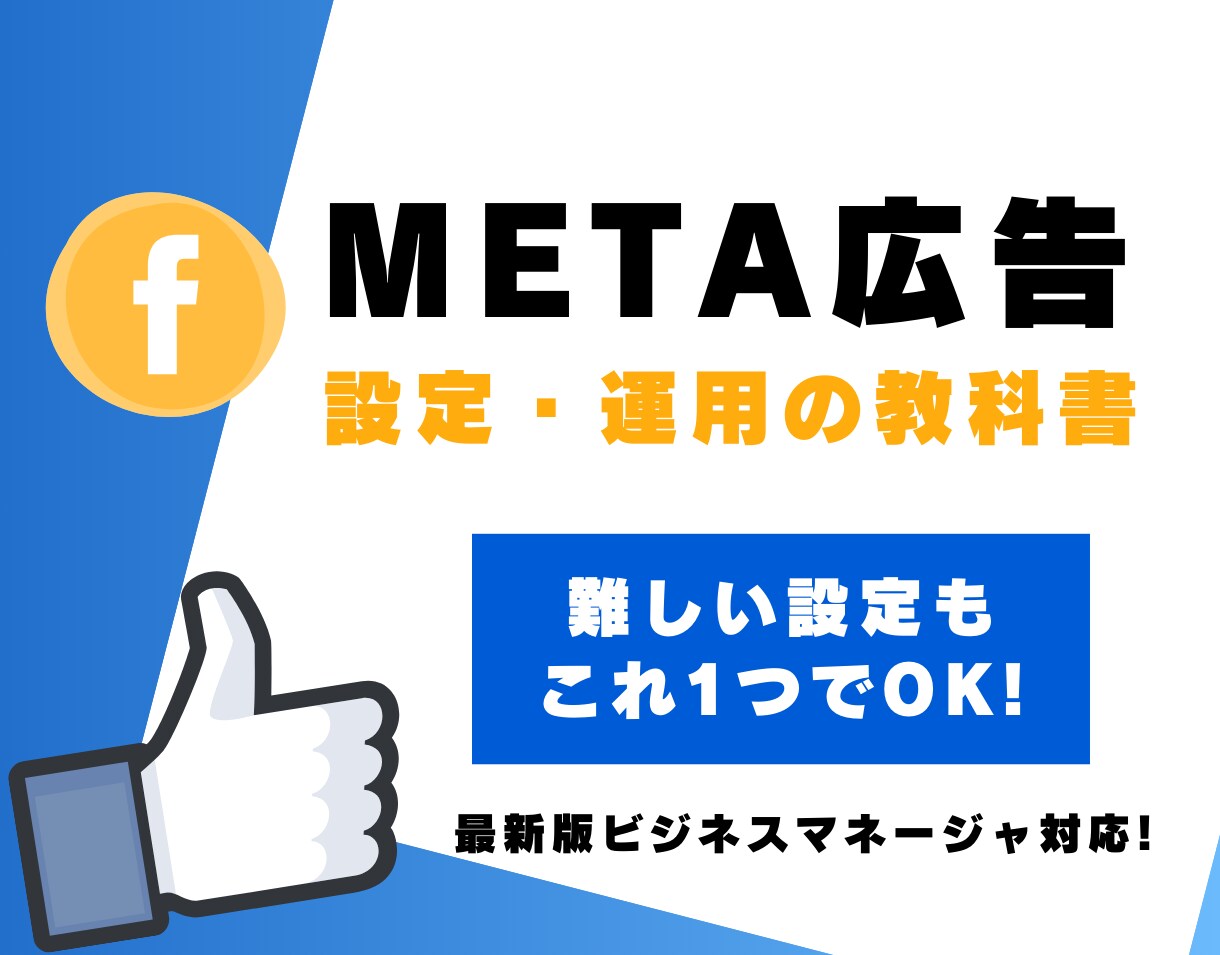 META広告の設定・運用方法教えます リリース記念！先着3名様限定価格→￥10,000 イメージ1