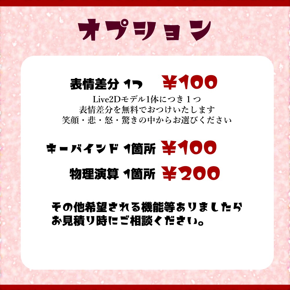 格安Live2Dモデリングおうけします お安くモデリングを依頼したい方へ イメージ2