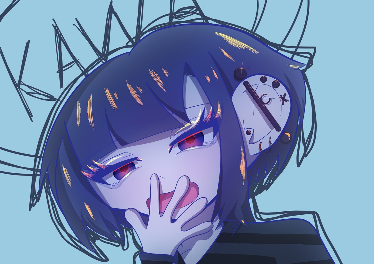 バストアップのイラスト描きます 等身、またはデフォルメ風の絵柄でのイラストを提供します。 イメージ1