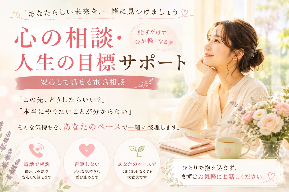あなたの夢を叶えるためにできることを一緒に考えます あなたらしく★人生を輝かせる時間を一緒にスタートしましょう イメージ2