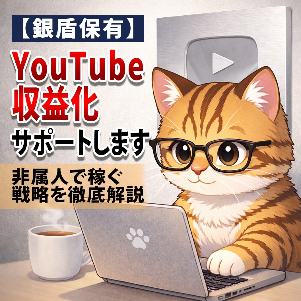 銀盾保有者がYouTube収益化サポートします 2026年現在でも収益化できるチャンネルを解説します！ イメージ1