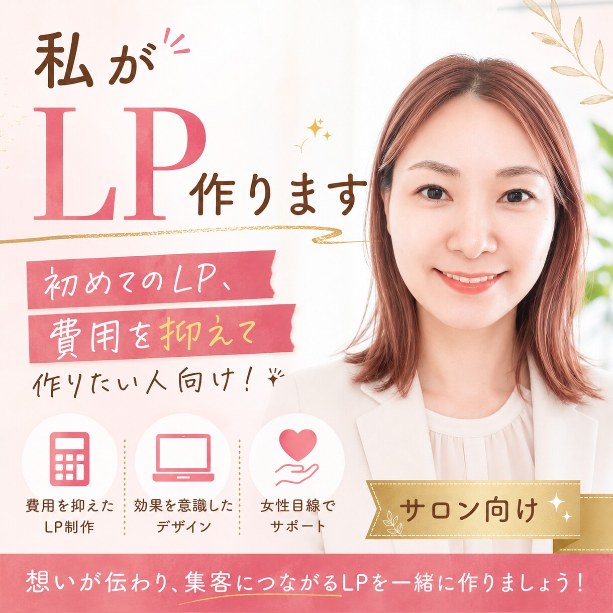 美容サロン向けLP制作します あなたの”想い”をカタチにします イメージ1