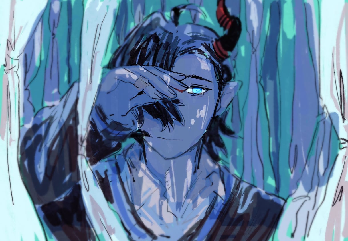 VOCALOID楽曲や歌ってみたのイラスト描きます なんとなく独特な線の絵を描きます イメージ4