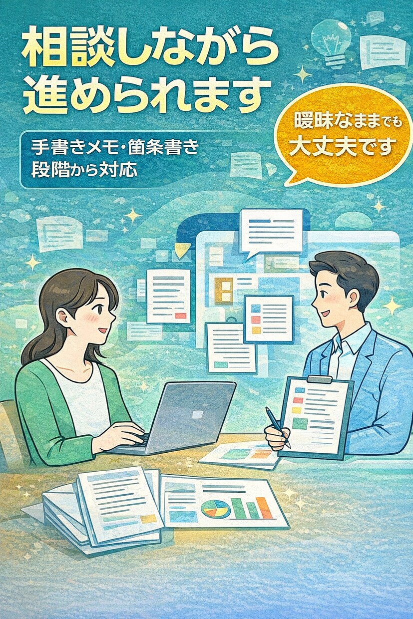 頭の中の構想を、伝わる企画書として整理します 【構想整理からPDF企画書作成まで対応】 イメージ4
