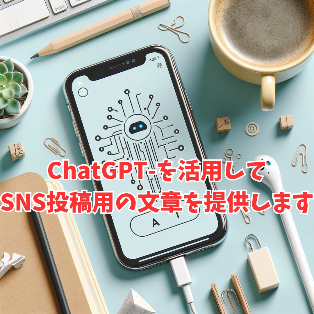 ChatGPTを使いSNS投稿用の文章を作成します SNSの毎日投稿や定期的な投稿の文章作成をサポートします イメージ1