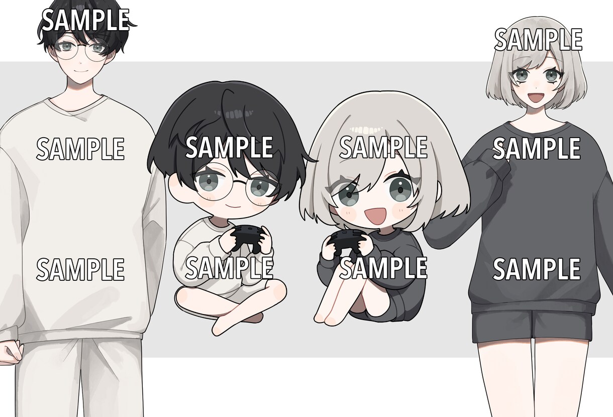 デフォルメイラスト制作いたします グッズやアイコンに！まずは気軽にご相談ください イメージ4