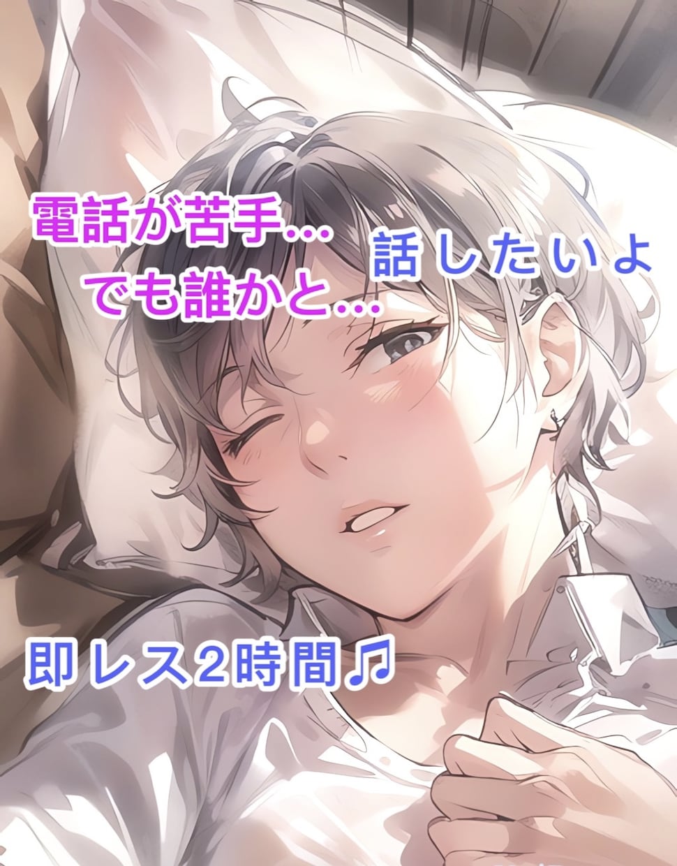 2時間、電話が苦手な方、深夜で寂しい方、雑談します 誰かに言いたい、話したい、でも相手が居ない、深夜でも対応! イメージ1