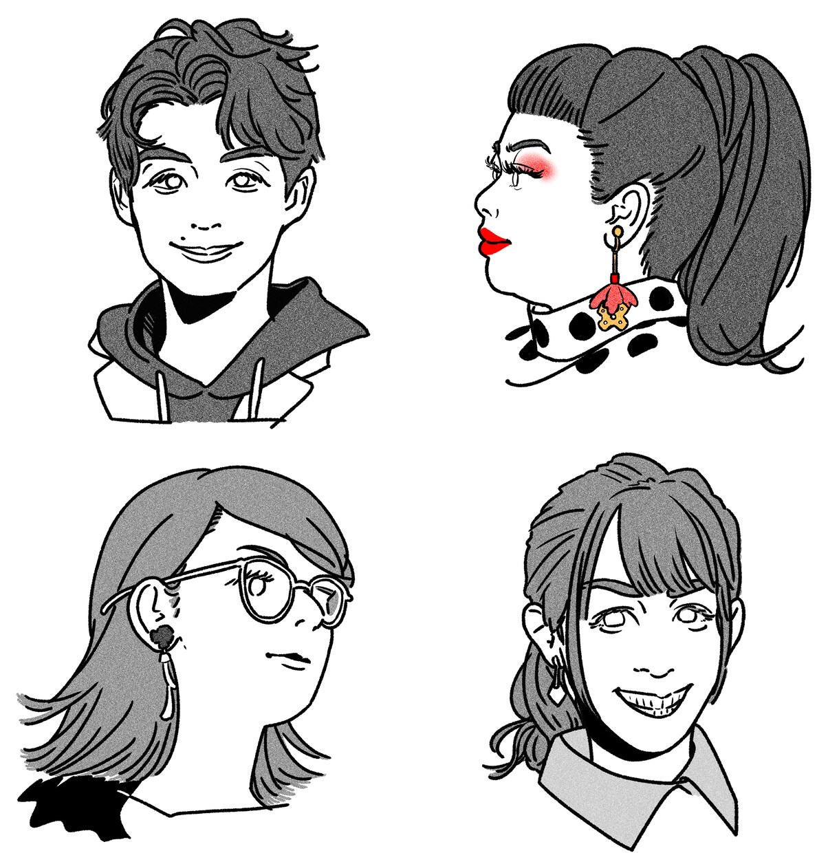 シンプルでモードな似顔絵を描きます イラストレーターが描く特徴をとらえたシンプルなイラストです。 イメージ3